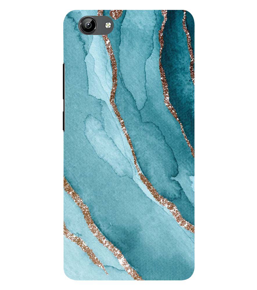 PS1329-Golden Green Marble Back Cover for Vivo Y71i