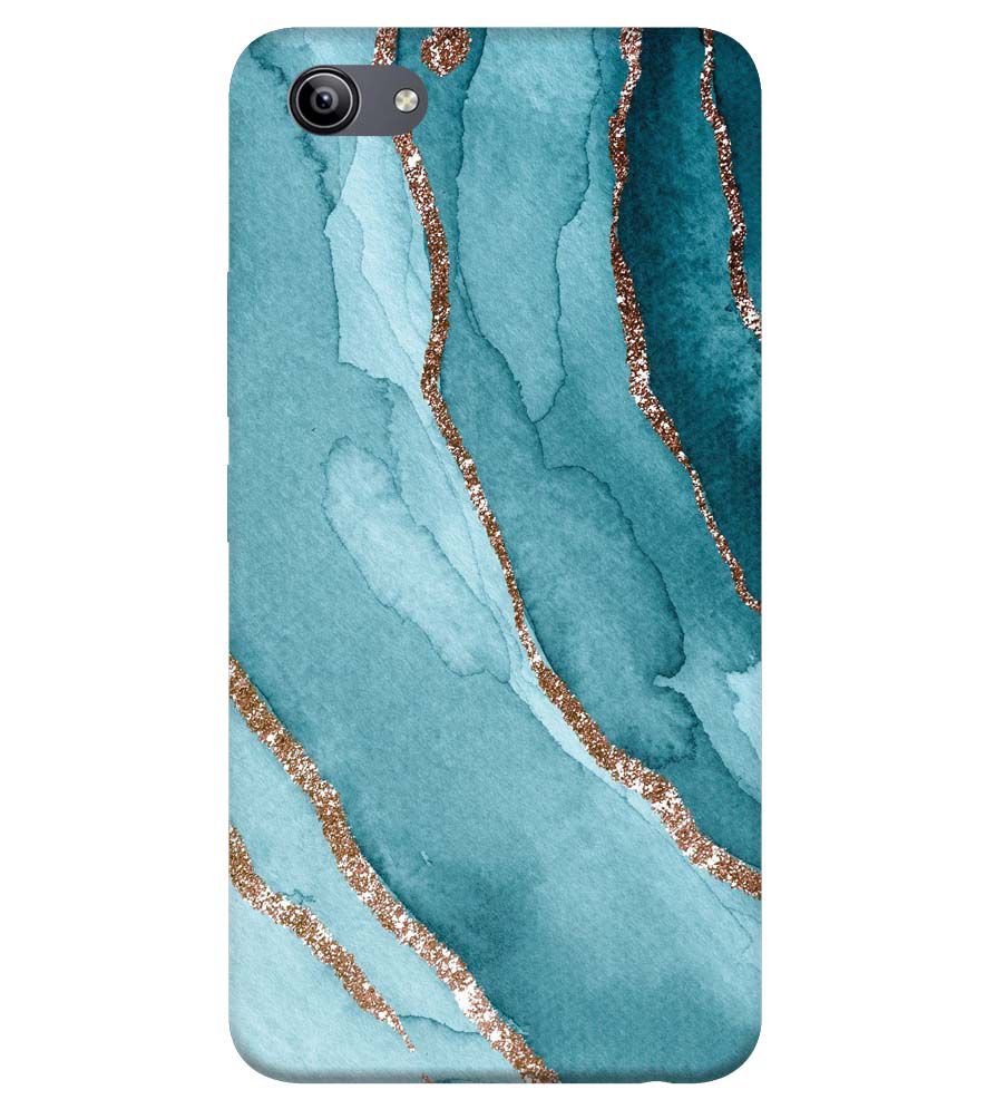 PS1329-Golden Green Marble Back Cover for Vivo Y81