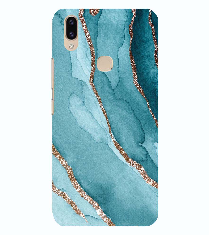 PS1329-Golden Green Marble Back Cover for Vivo Y95 and VivoY91