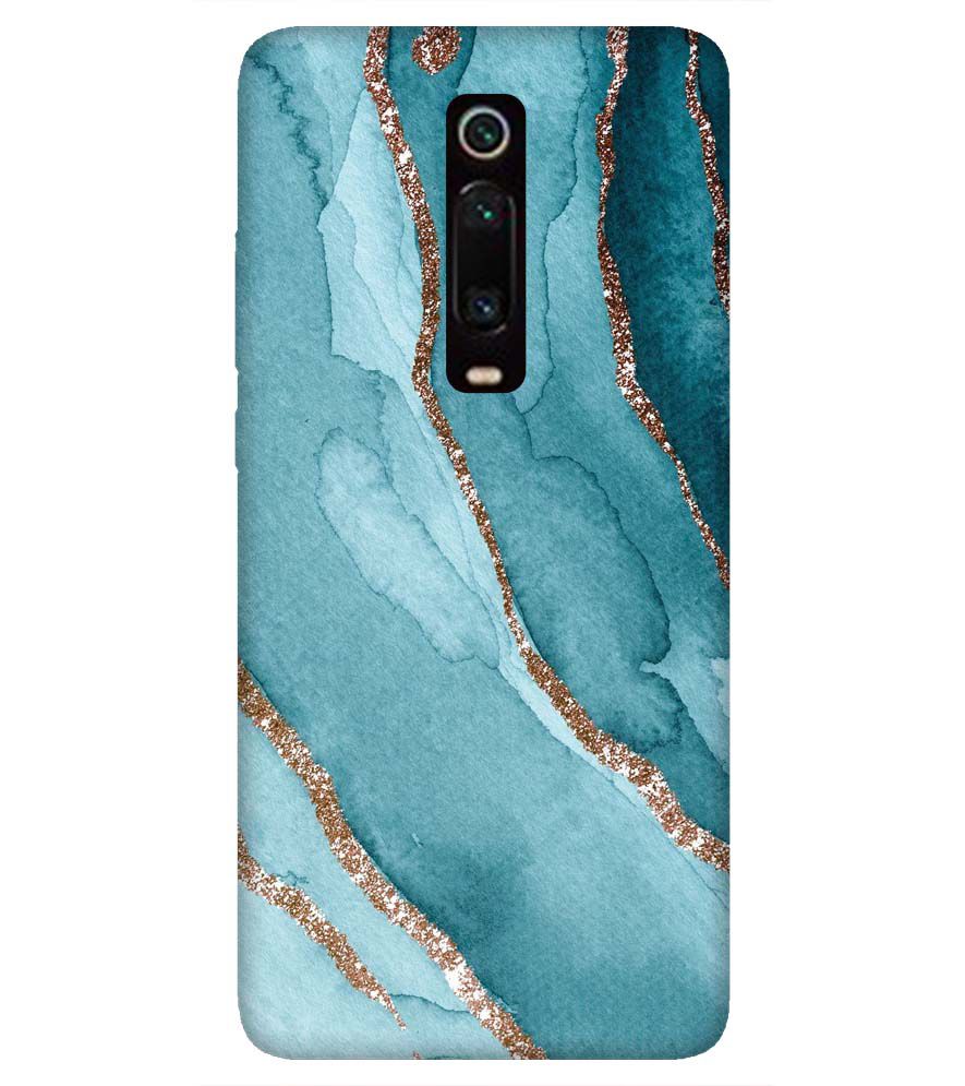 PS1329-Golden Green Marble Back Cover for Xiaomi Mi 9T Pro