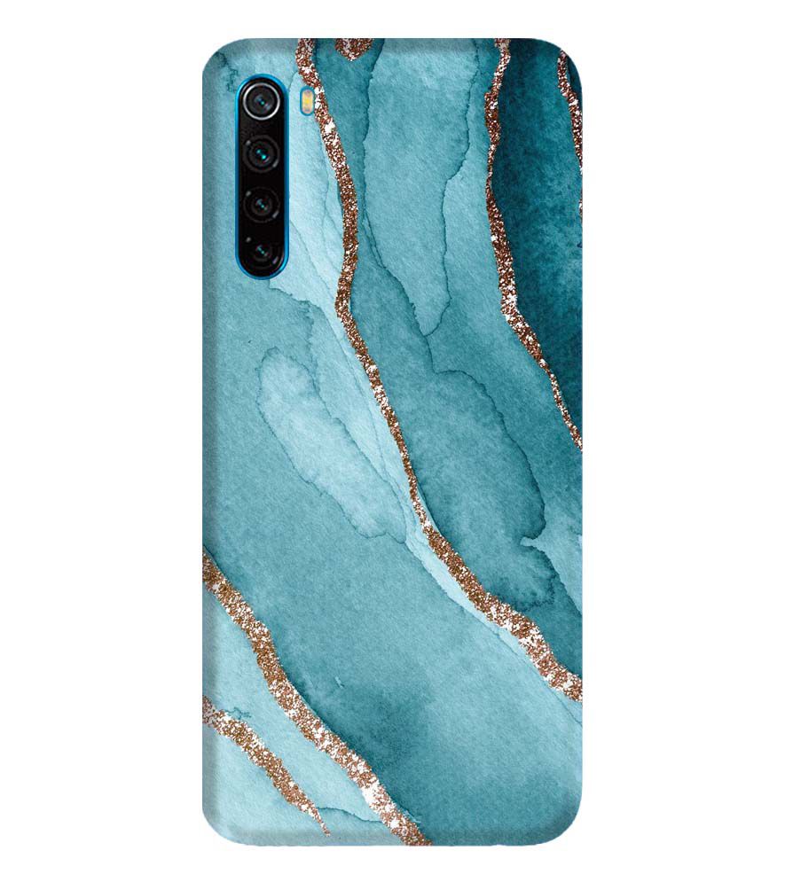 PS1329-Golden Green Marble Back Cover for Xiaomi Redmi Note 8