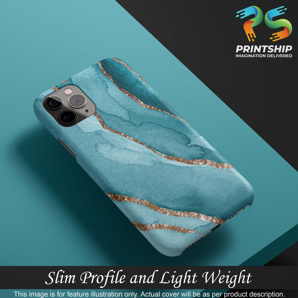 PS1329-Golden Green Marble Back Cover for Realme 8 5G-Image4