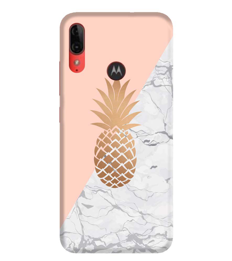 PS1330-Pineapple Marble Back Cover for Motorola Moto E6s