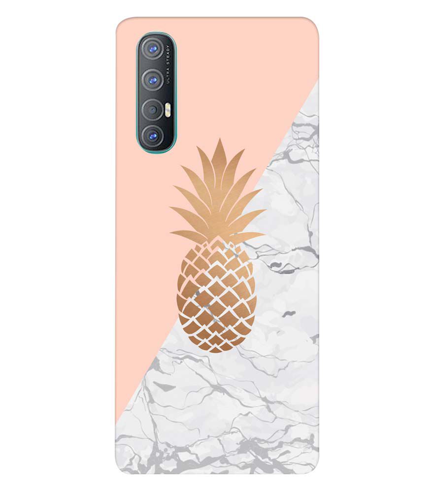 PS1330-Pineapple Marble Back Cover for Oppo Reno3 Pro