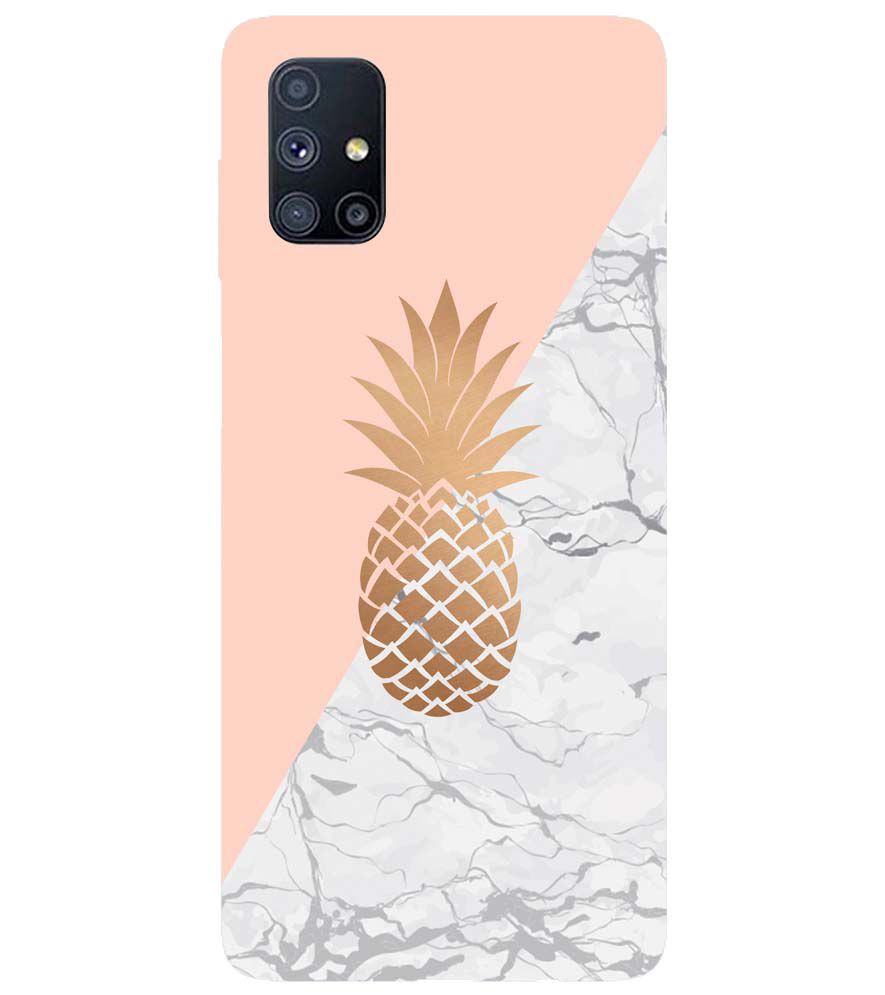 PS1330-Pineapple Marble Back Cover for Samsung Galaxy M51
