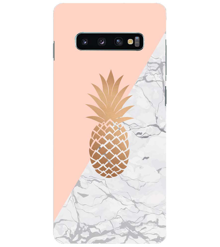 PS1330-Pineapple Marble Back Cover for Samsung Galaxy S10+ (Plus with 6.4 Inch Screen)