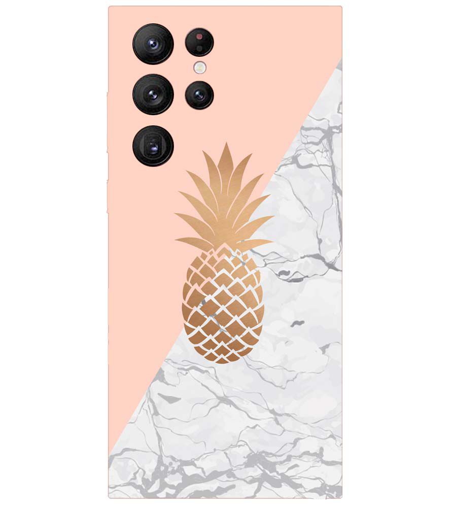 PS1330-Pineapple Marble Back Cover for Samsung Galaxy S22 Ultra 5G