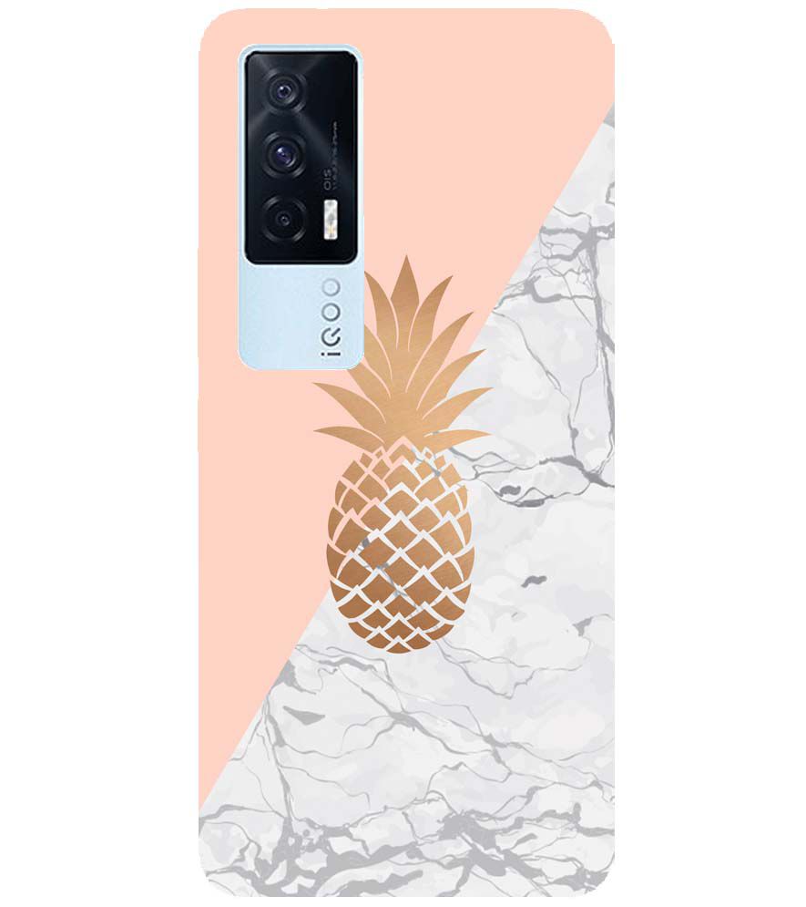 PS1330-Pineapple Marble Back Cover for vivo iQOO 7