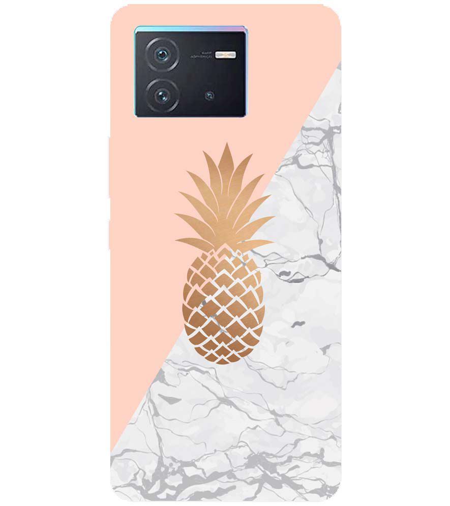 PS1330-Pineapple Marble Back Cover for vivo iQOO Neo 6