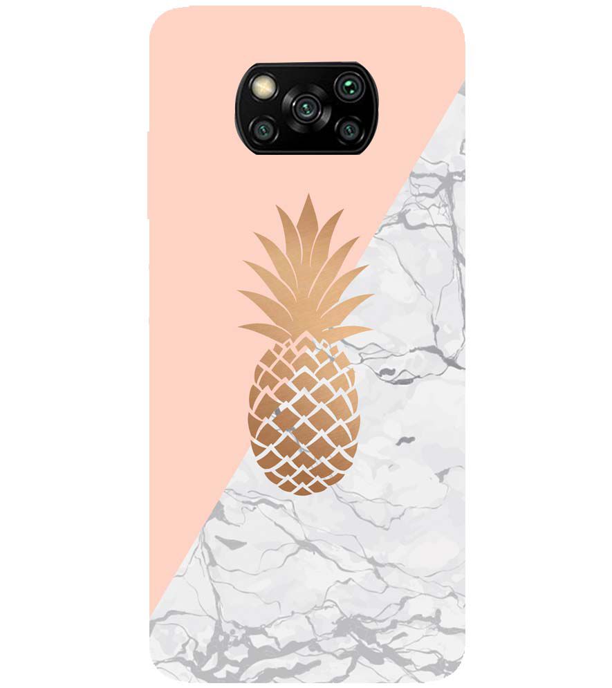 PS1330-Pineapple Marble Back Cover for Xiaomi Poco X3
