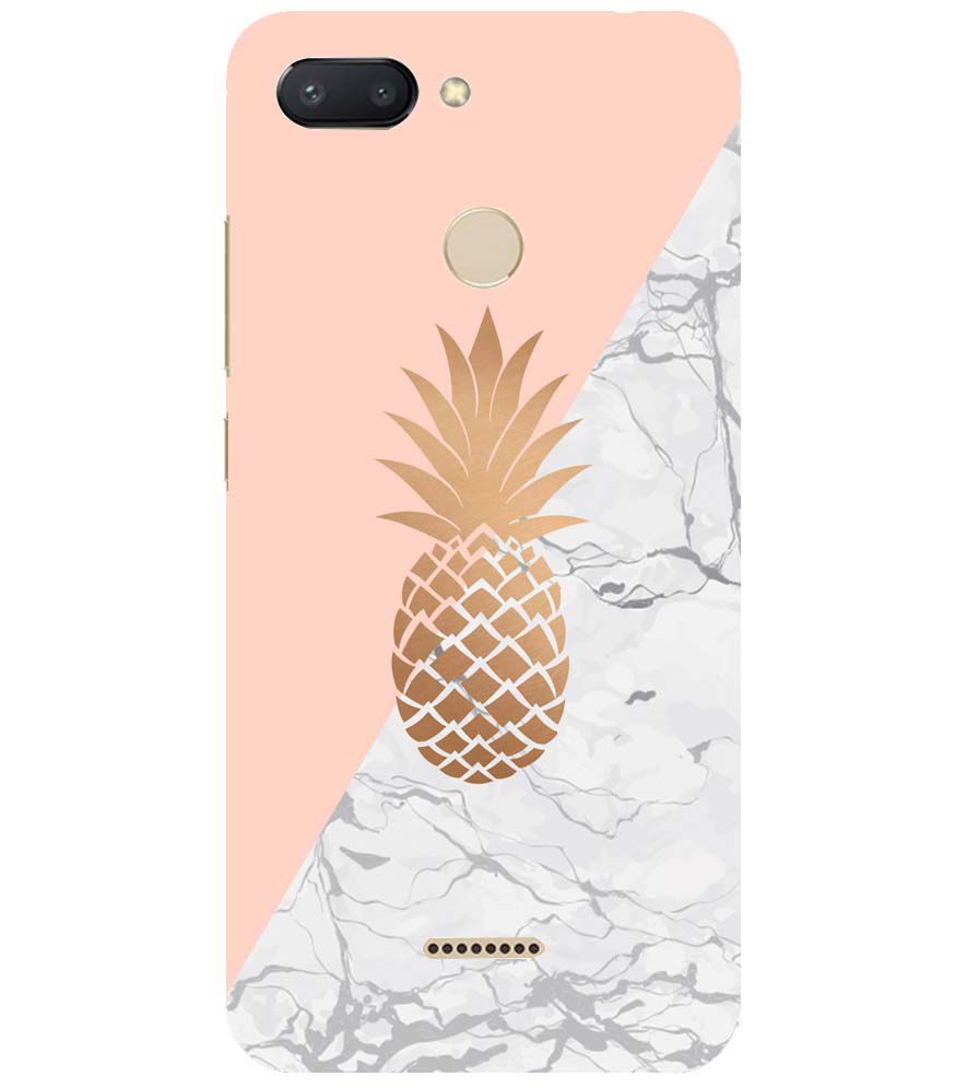 PS1330-Pineapple Marble Back Cover for Xiaomi Redmi 6