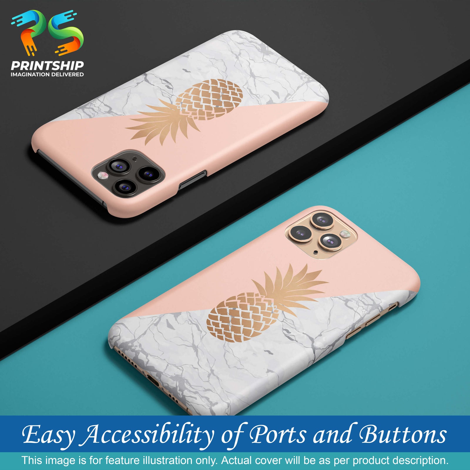 PS1330-Pineapple Marble Back Cover for Samsung Galaxy J5 Prime-Image5