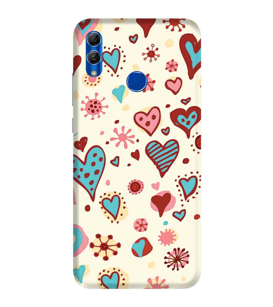 PS1332-Hearts All Around Back Cover for Honor 10 Lite