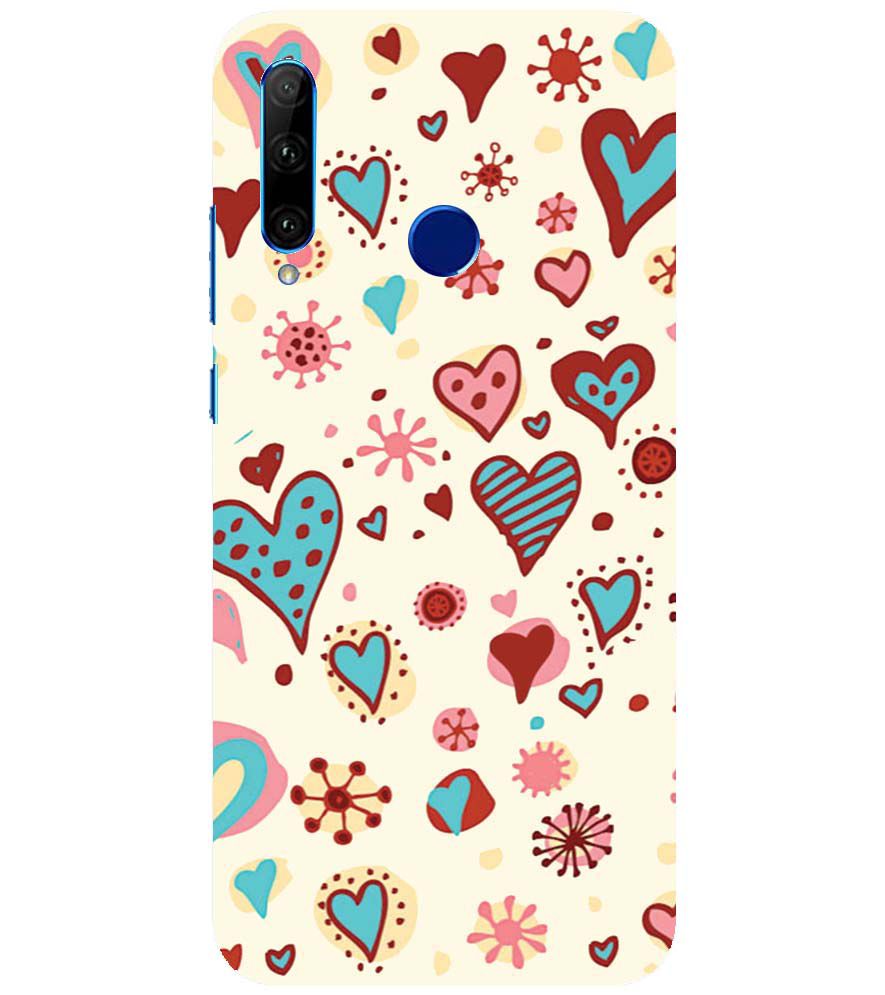 PS1332-Hearts All Around Back Cover for Huawei Honor 10i
