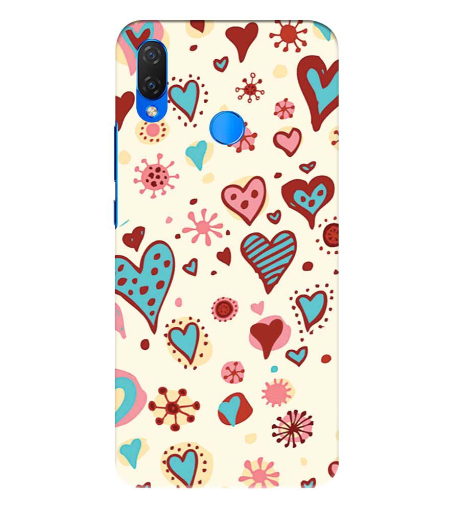 PS1332-Hearts All Around Back Cover for Huawei Nova 3 and 3i