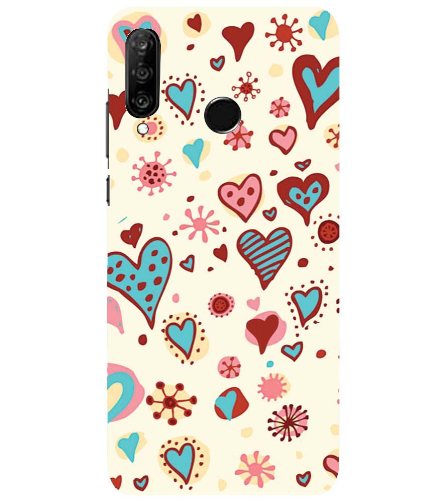 PS1332-Hearts All Around Back Cover for Huawei nova 4e