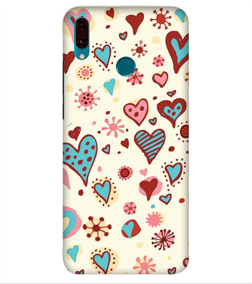 PS1332-Hearts All Around Back Cover for Huawei Y9 (2019)