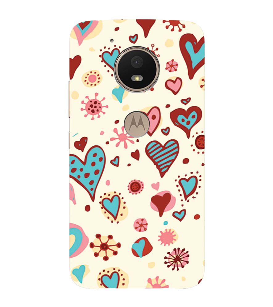 PS1332-Hearts All Around Back Cover for Motorola Moto E4 Plus