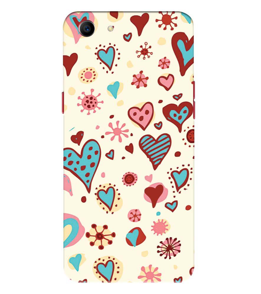 PS1332-Hearts All Around Back Cover for Oppo A1
