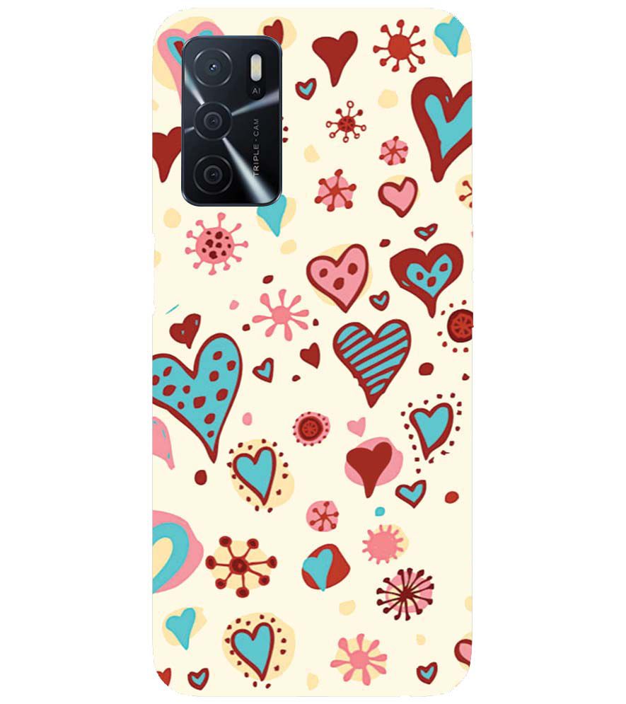 PS1332-Hearts All Around Back Cover for Oppo A16