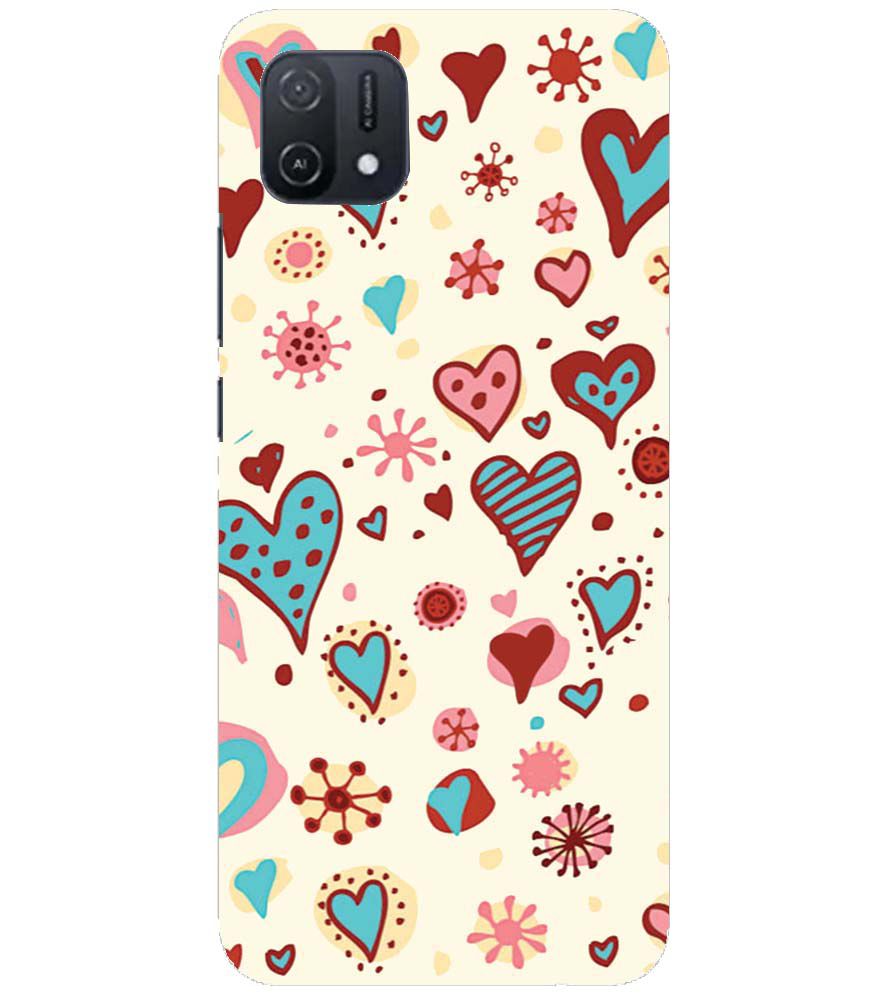 PS1332-Hearts All Around Back Cover for Oppo A16K