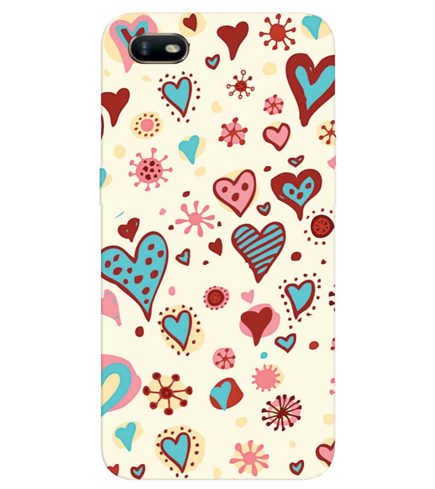 PS1332-Hearts All Around Back Cover for Oppo A1k