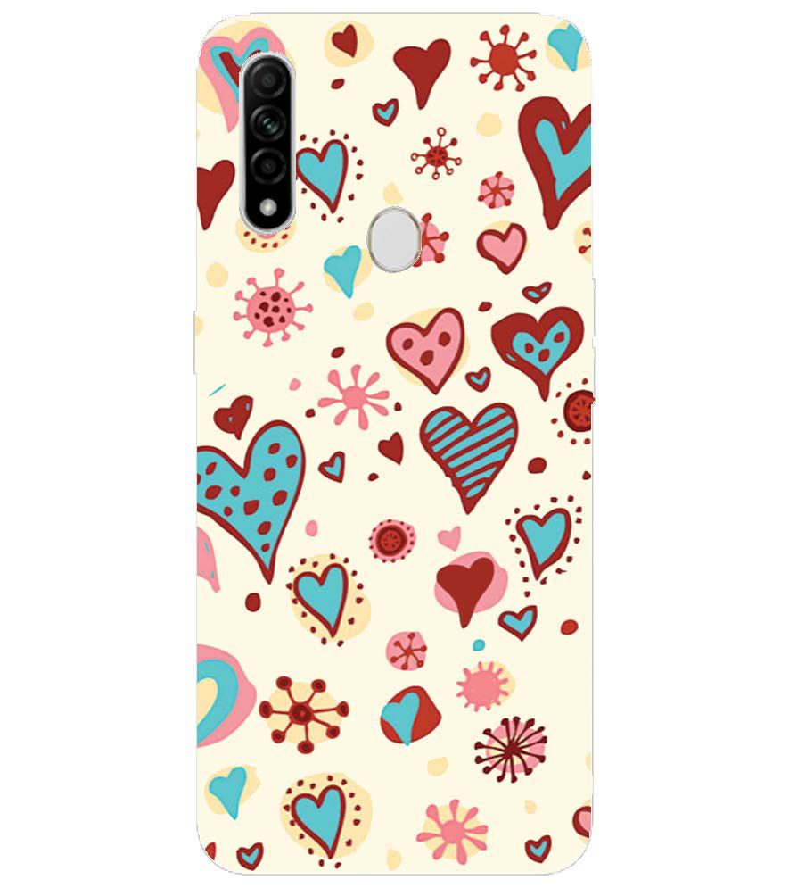 PS1332-Hearts All Around Back Cover for Oppo A31