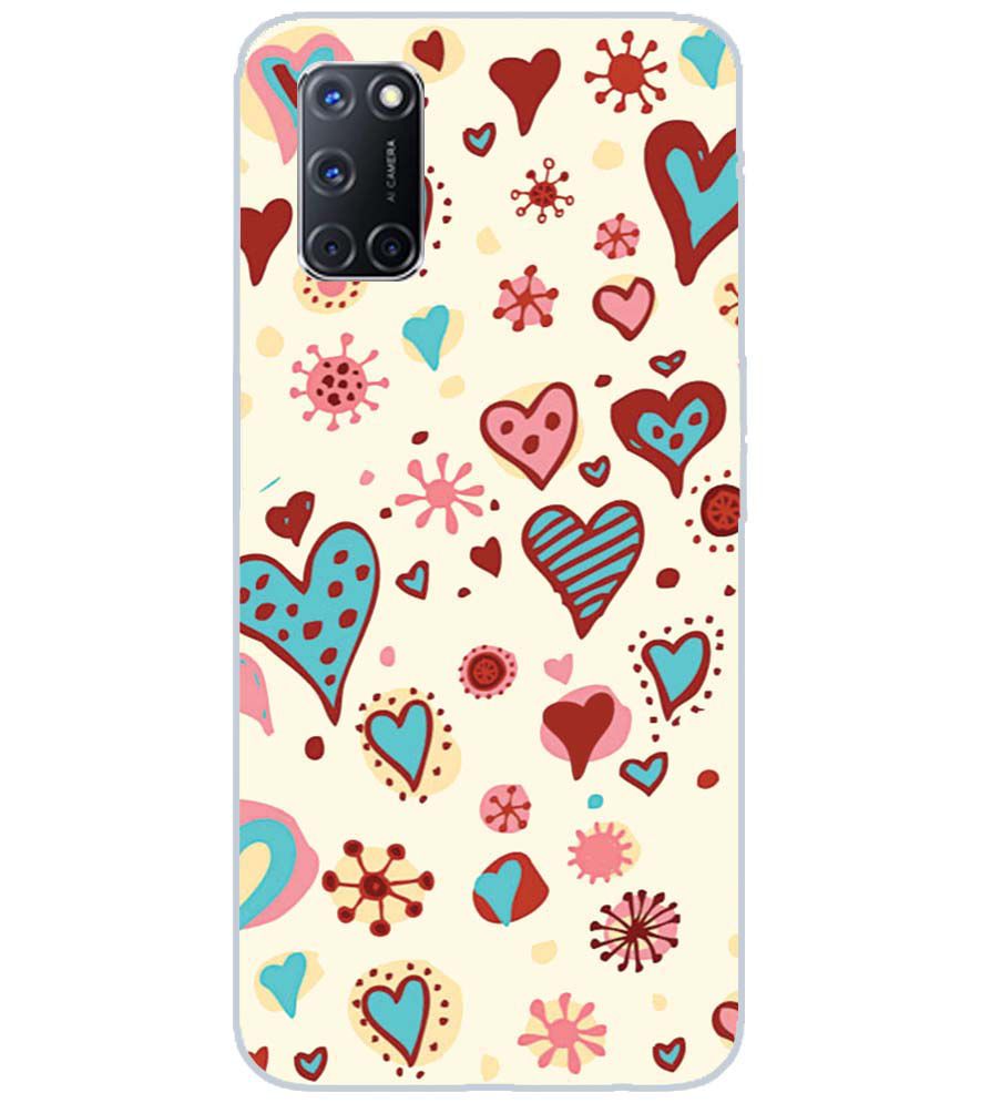 PS1332-Hearts All Around Back Cover for Oppo A52