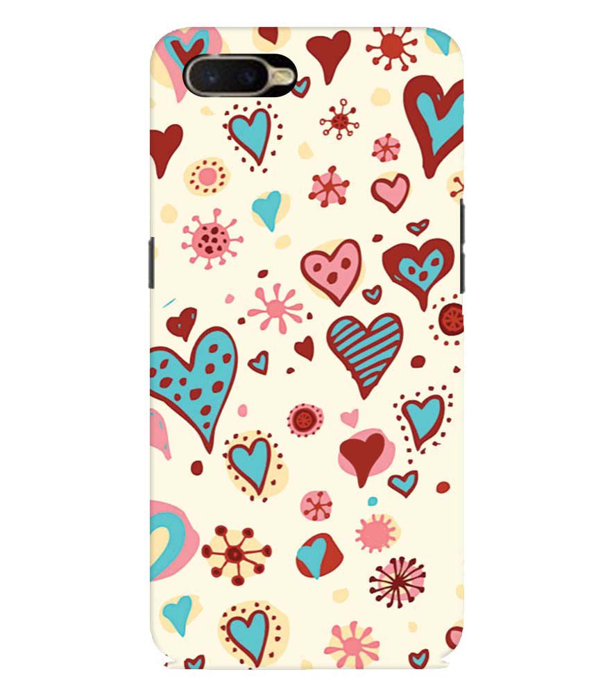 PS1332-Hearts All Around Back Cover for Oppo K1