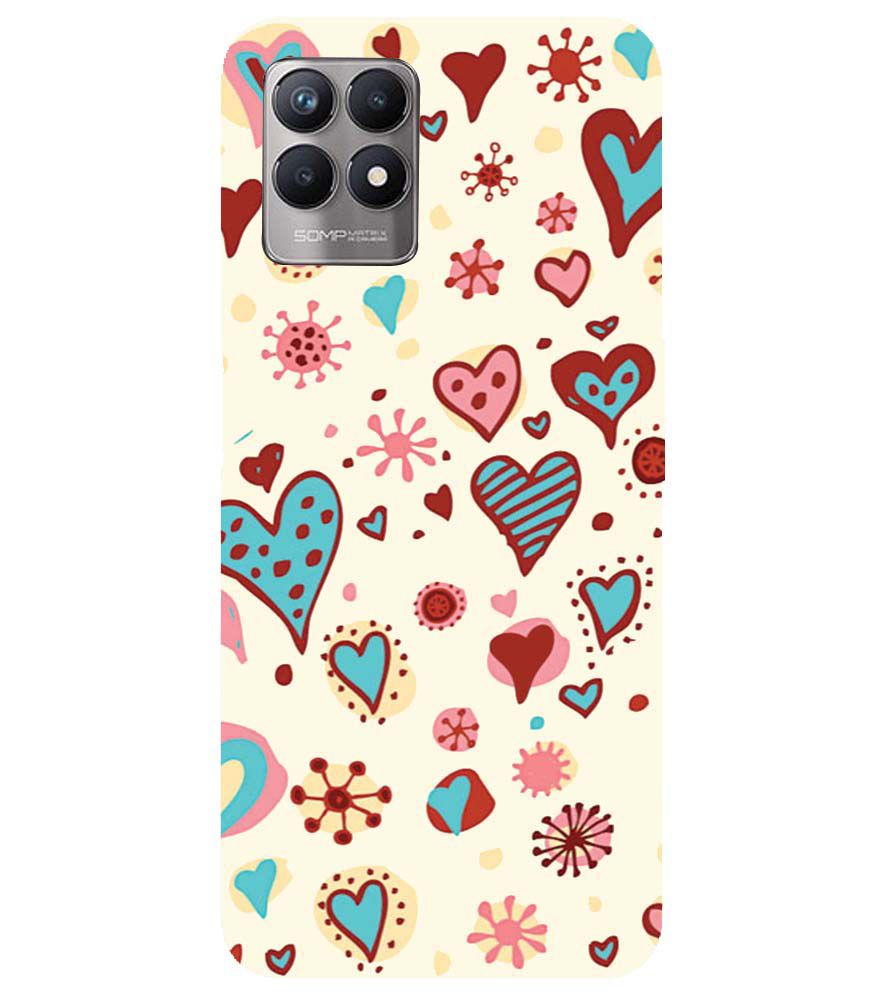 PS1332-Hearts All Around Back Cover for Realme 8i