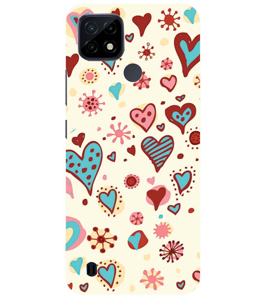 PS1332-Hearts All Around Back Cover for Realme C21