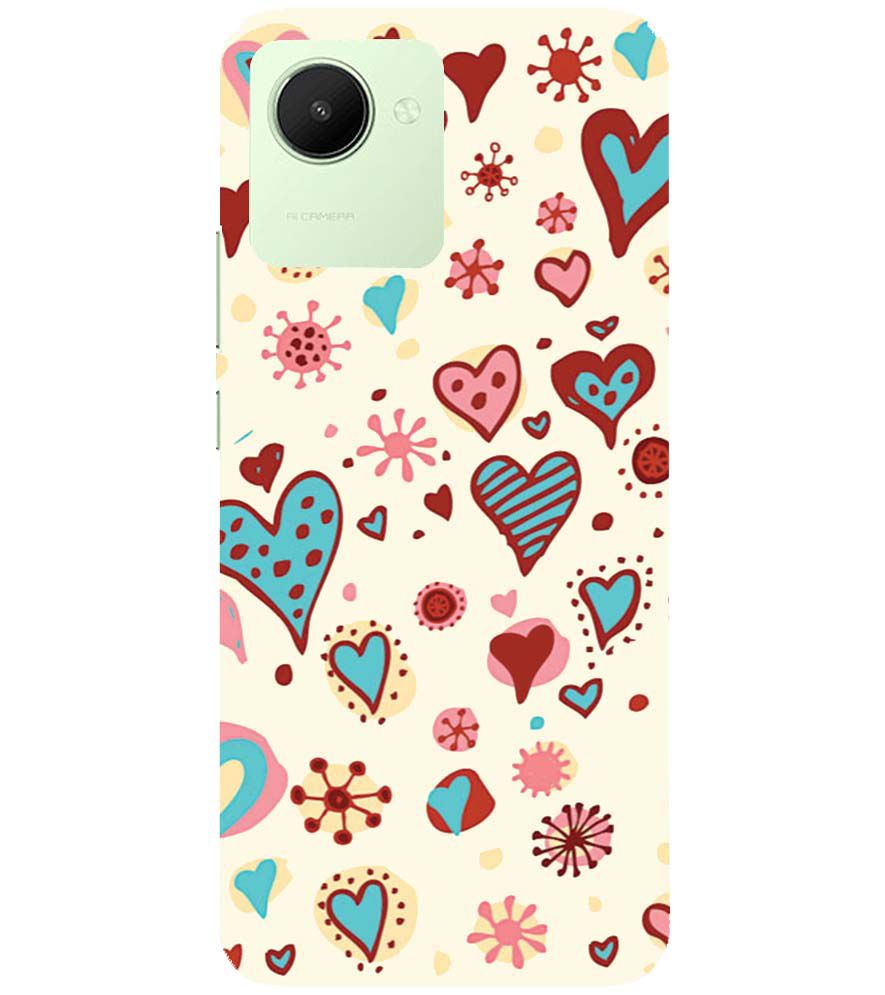 PS1332-Hearts All Around Back Cover for Realme C30