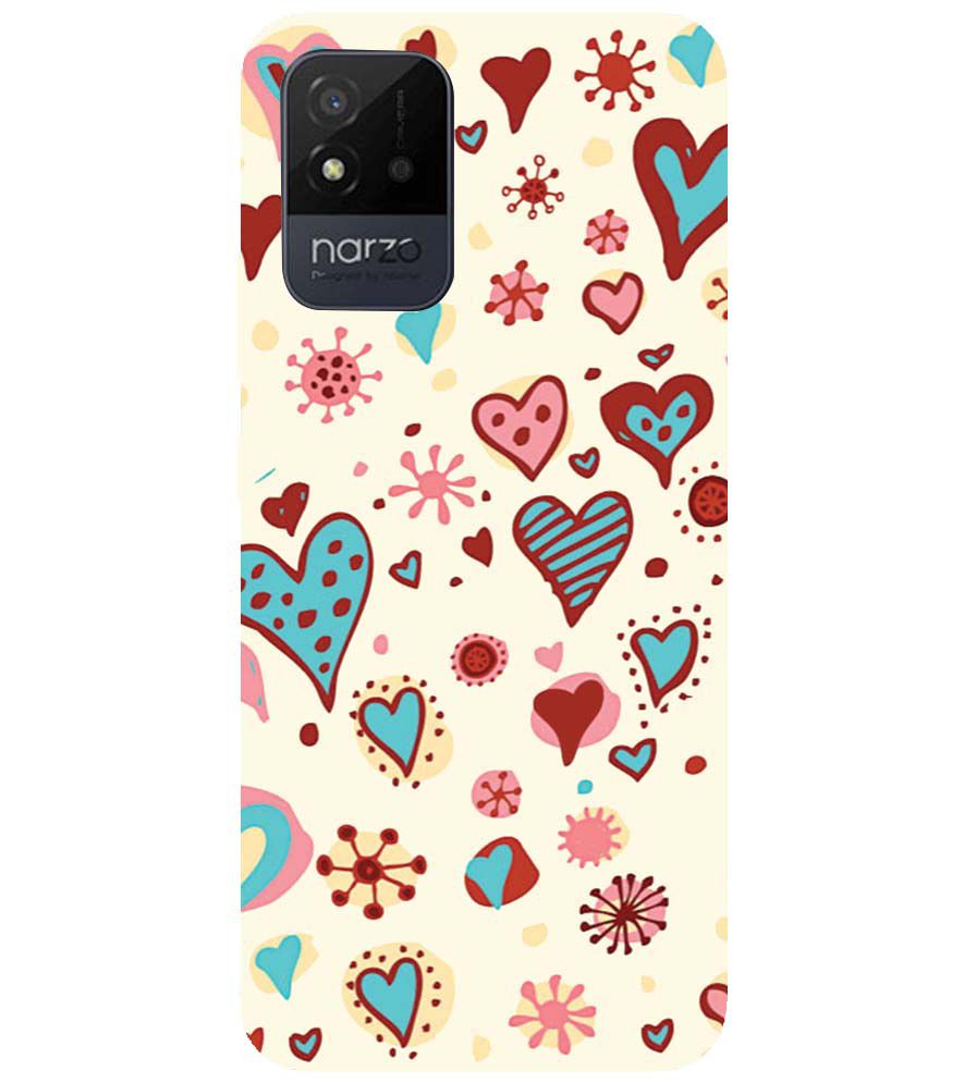 PS1332-Hearts All Around Back Cover for Realme Narzo 50i