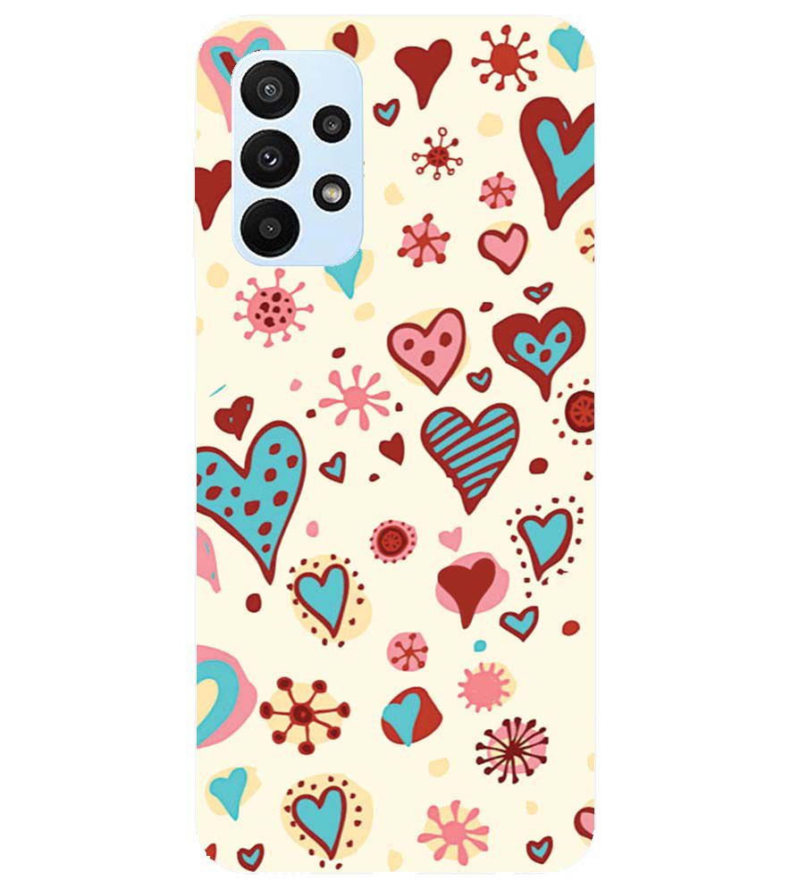 PS1332-Hearts All Around Back Cover for Samsung Galaxy A23