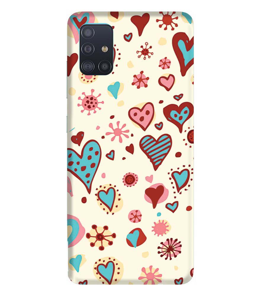 PS1332-Hearts All Around Back Cover for Samsung Galaxy A51