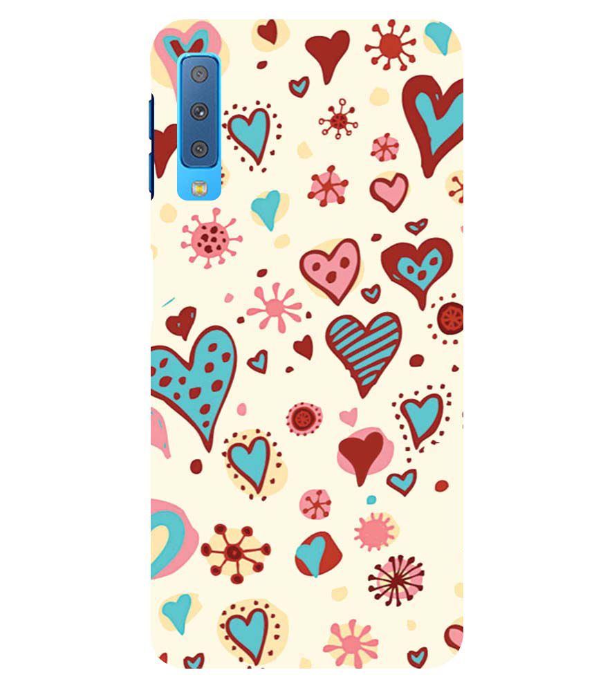 PS1332-Hearts All Around Back Cover for Samsung Galaxy A7 (2018)