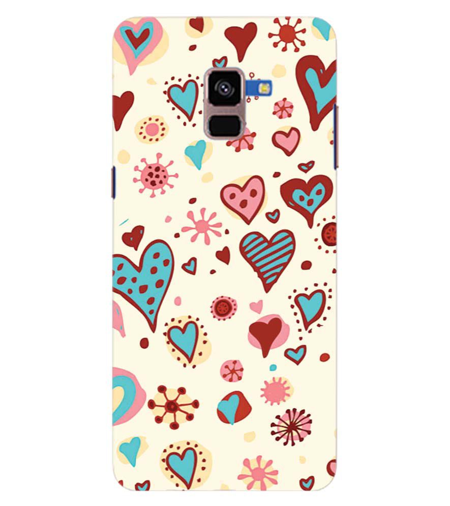 PS1332-Hearts All Around Back Cover for Samsung Galaxy A8 Plus