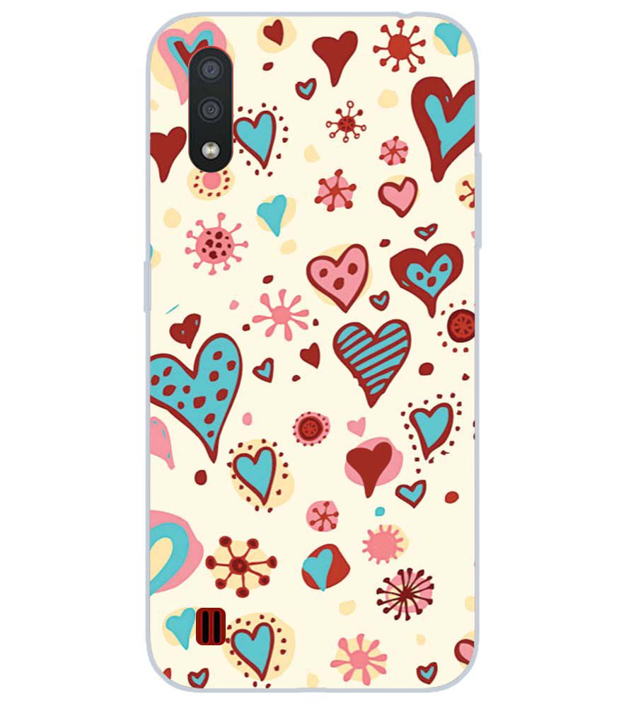 PS1332-Hearts All Around Back Cover for Samsung Galaxy M01