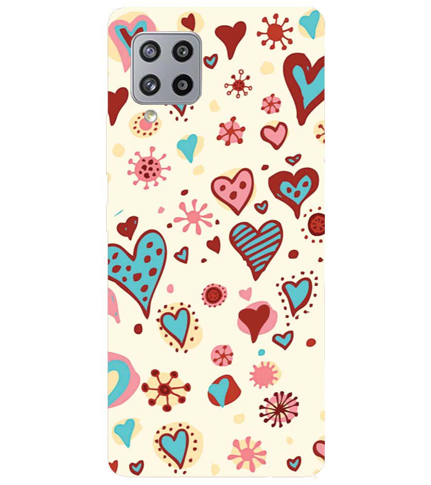 PS1332-Hearts All Around Back Cover for Samsung Galaxy M42 