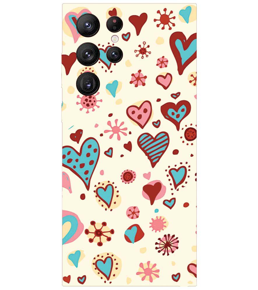 PS1332-Hearts All Around Back Cover for Samsung Galaxy S22 Ultra 5G