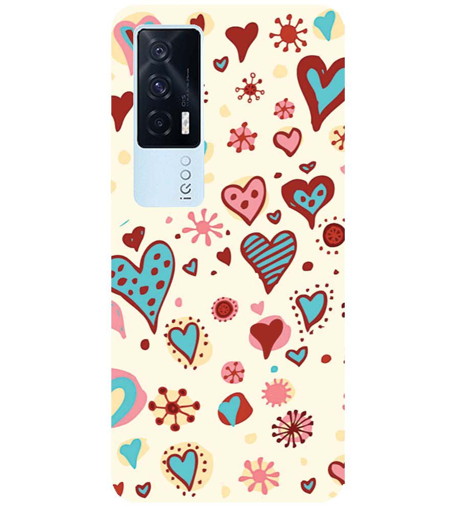 PS1332-Hearts All Around Back Cover for vivo iQOO 7