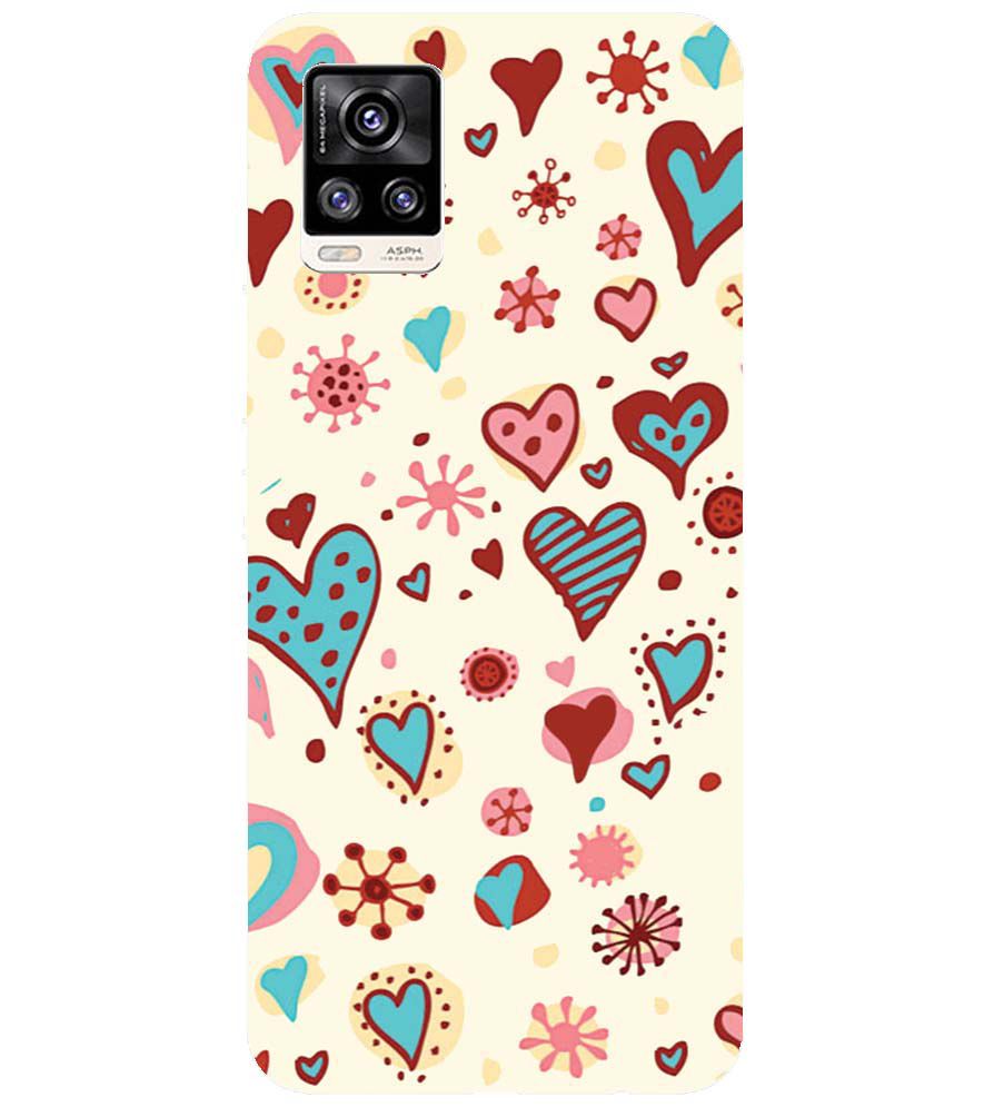 PS1332-Hearts All Around Back Cover for vivo V20