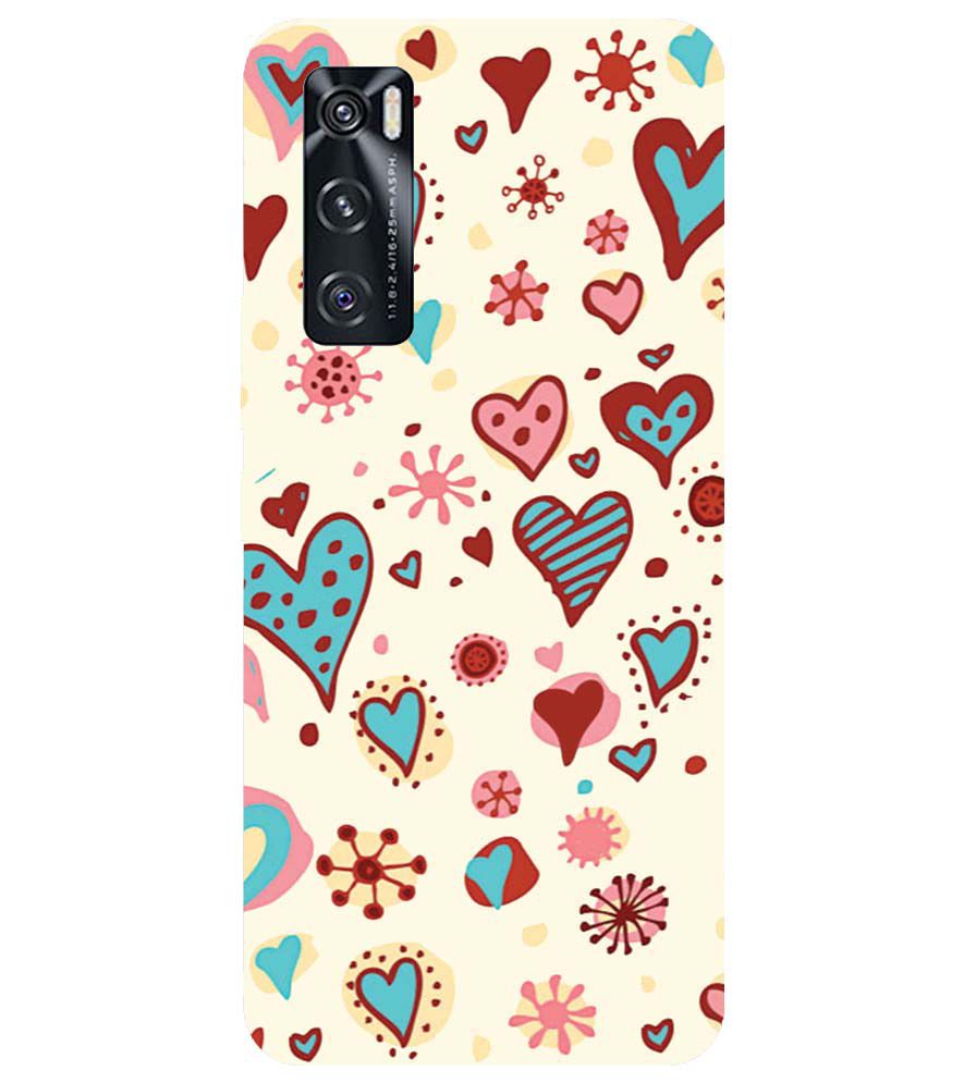 PS1332-Hearts All Around Back Cover for vivo V20 SE