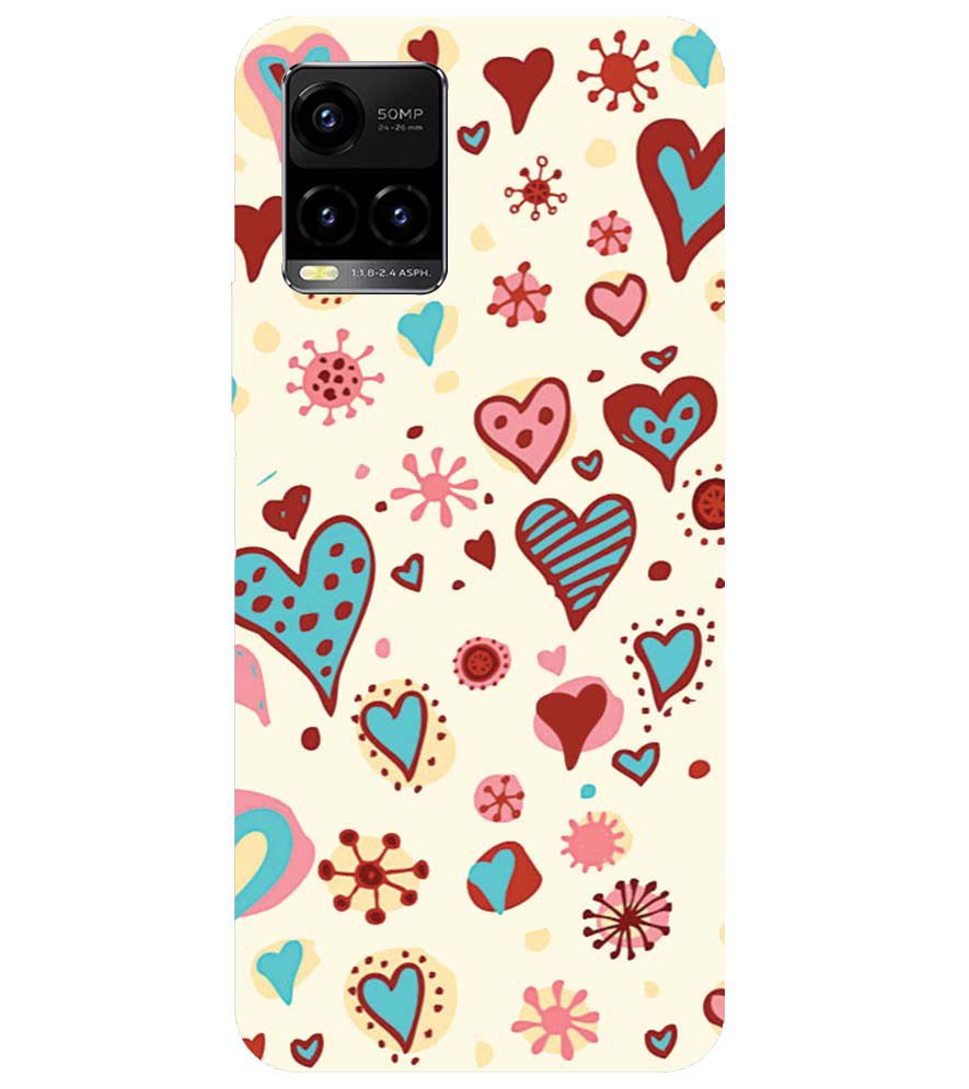 PS1332-Hearts All Around Back Cover for vivo Y33s