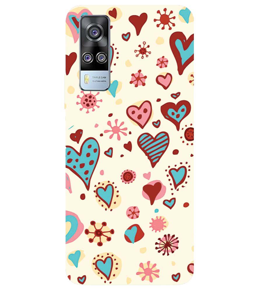 PS1332-Hearts All Around Back Cover for vivo Y51a
