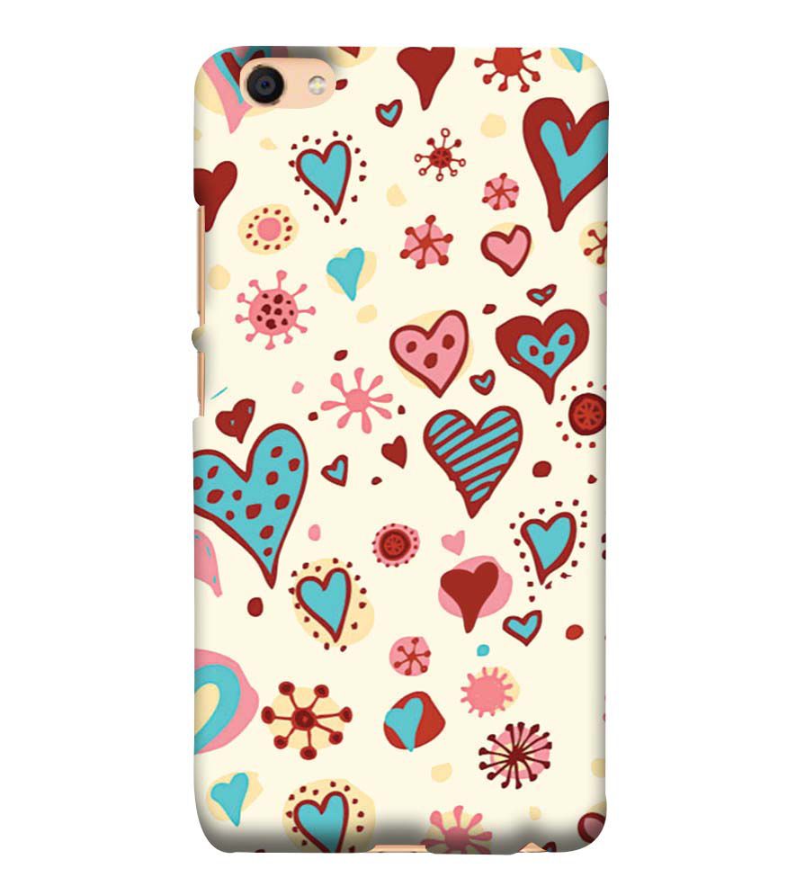 PS1332-Hearts All Around Back Cover for Vivo Y55L