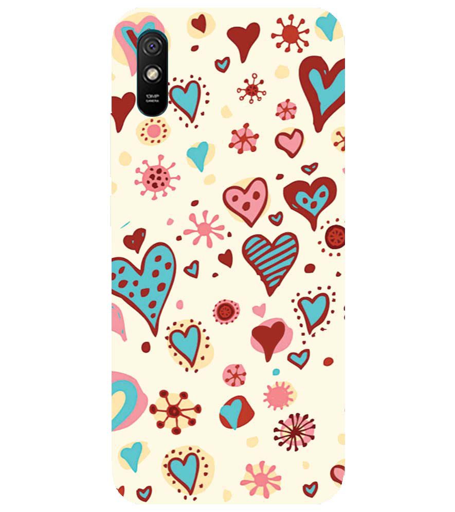 PS1332-Hearts All Around Back Cover for Xiaomi Redmi 9i