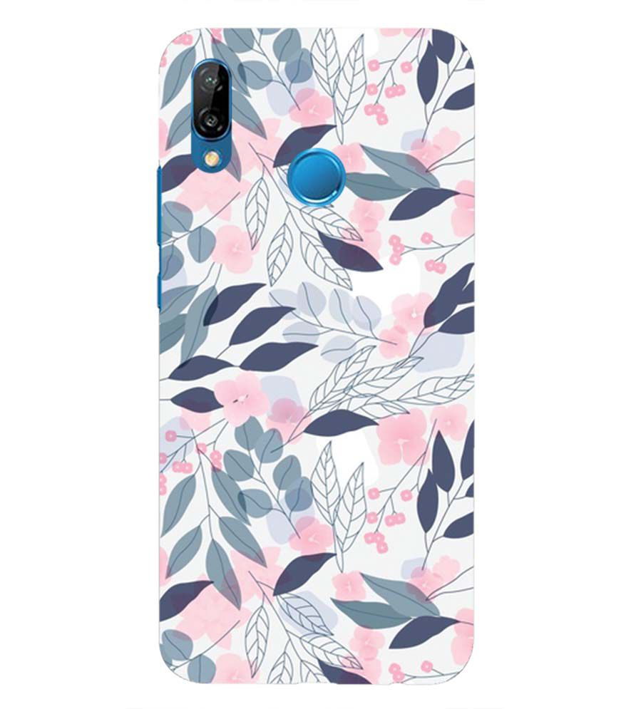 PS1333-Flowery Patterns Back Cover for Huawei P20 Lite