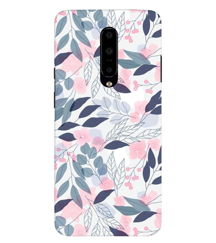 PS1333-Flowery Patterns Back Cover for OnePlus 7