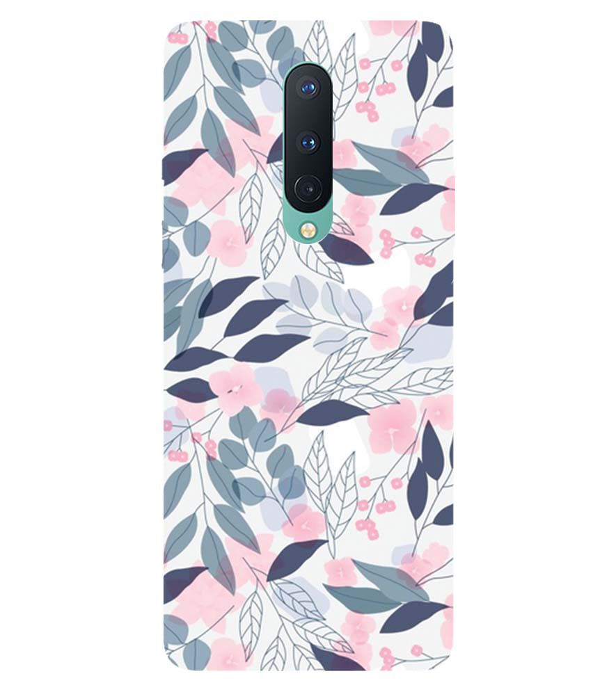 PS1333-Flowery Patterns Back Cover for OnePlus 8
